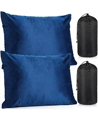 Piscifun 2 Pack Shredded Memory Foam Camping Travel Pillow Set With Waterproof Storage Bag Portable Outdoor Gear