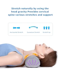 Piscifun Small Neck Roll Support Memory Foam Tension Relief Breathable Travel Pillow