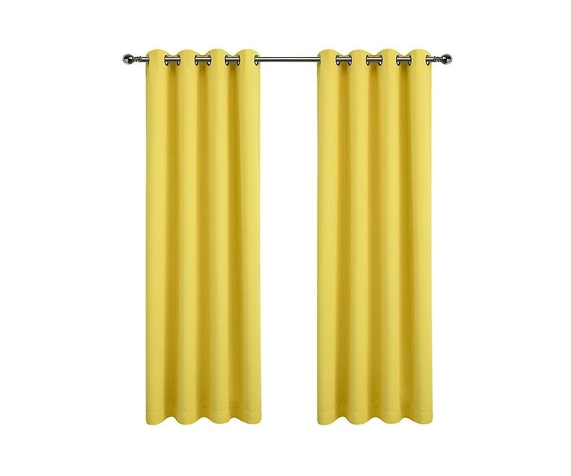 Kate Aurora 2 Pieces Blackout Grommet Thermal Window Curtain Panels