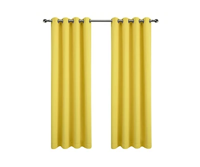 Kate Aurora 2 Pieces Blackout Grommet Thermal Window Curtain Panels