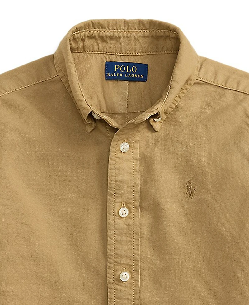 Polo Ralph Lauren Toddler and Little Boys Garment-Dyed Cotton Oxford Shirt