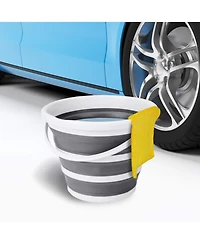 Piscifun Collapsible Handle Bucket 10 Liter Watertight Multipurpose Indoor Outdoor