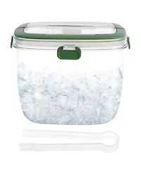 Piscifun 5L Portable Plastic Ice Bucket with Lid Tongs Handle for Party Barbeque Camping