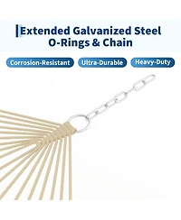 homfan Striped 12FEET Double Spreader Bar Hammock