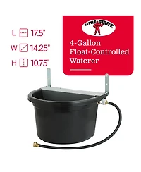 Little Giant FW16MTL 4 Gallon Float Controlled Waterer Livestock Water Trough