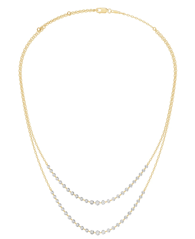 Macy's lab-Grown Diamond Necklace (5-1/4 ct. t.w.) in 14k Yellow Gold