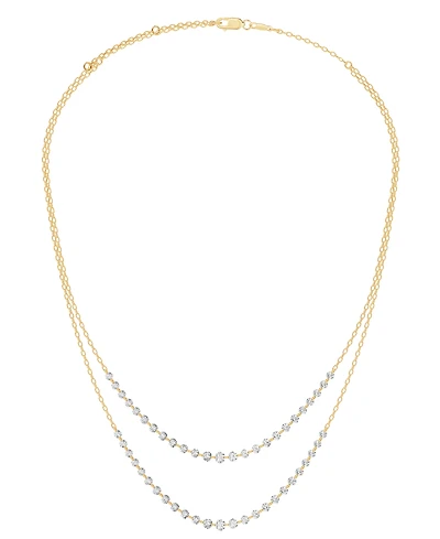 Macy's lab-Grown Diamond Necklace (5-1/4 ct. t.w.) in 14k Yellow Gold