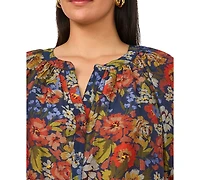 Vince Camuto Plus Raglan-Sleeve Button-Down Blouse