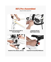 Sevorle 700c Hybrid Bike with 7-Speed, Disc Brakes and Aluminum Frame for Men and Women