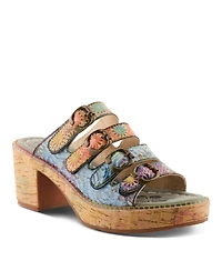 L'Artiste Women's Teetimer Platform Sandal with Molded Footbed