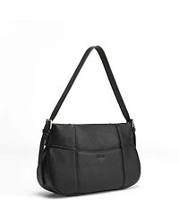 Susu Women's Muse Pebble Leather Shoulder Bag Minimalist Slim East-West Convertible Crossbody Purse