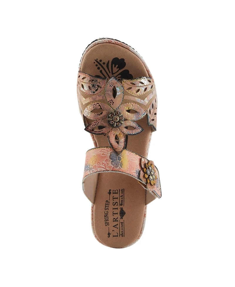 L'Artiste Women's Spring Step Coverup Sandal with Stitch-to-Sole Construction