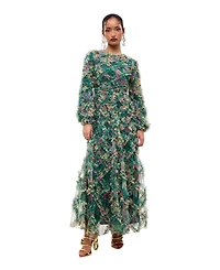 Maryisa Women's Floral Ruffle Maxi Dress