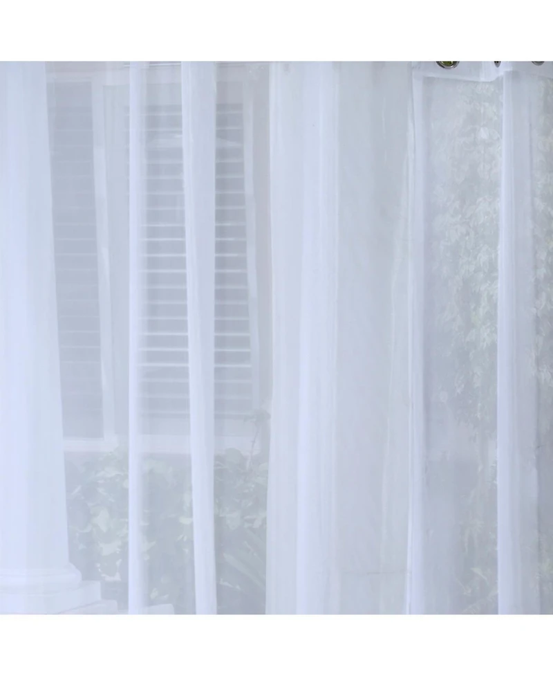 Commonwealth Home Fashions Commonwealth No Se'Em Curtain Grommet Top Panel 8 Matt Silver Grommets