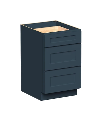 Boyel Living 21 Inch Width 3-Drawers Base Cabinets, Ready to Assemble Kitchen Cabinet with Solid Wood Frame, Soft-Close Slides and Hinges