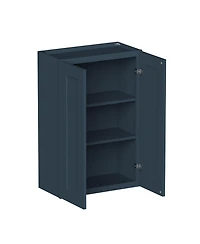 Boyel Living Standard Wall Cabinet 2 Door Shelves, Ready to Assemble Kitchen with Solid Wood Frame