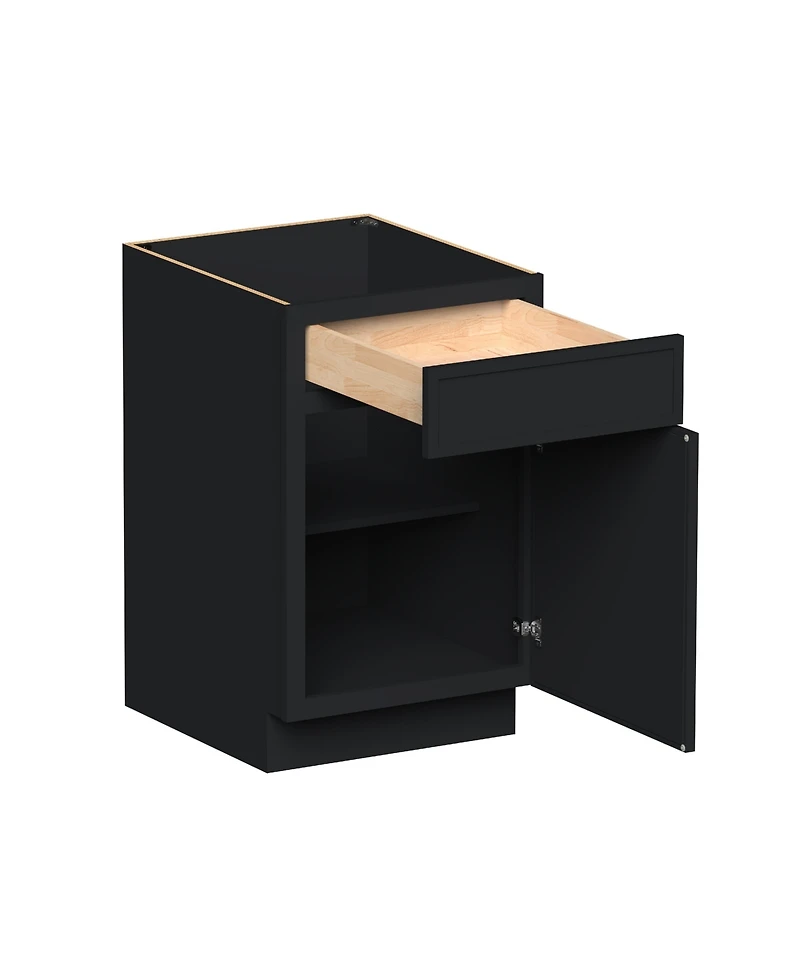 Boyel Living 21" W Standard Base Cabinet, Ready to Assemble Kitchen Cabinet with Solid Wood Frame, Soft-Close Slides and Hinges