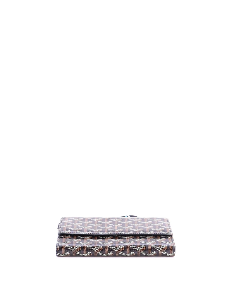 Pre-Owned Goyard Varenne Continental Wallet with Strap Coated Canvas