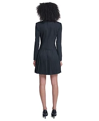 Karl Lagerfeld Paris Women's Pinstripe Pleated Skirt Blazer Dress