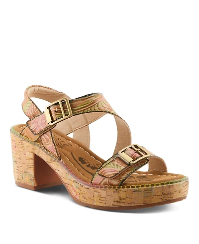 L'Artiste Women's Jess Women's Wedge Sandal with Cushioned Insole