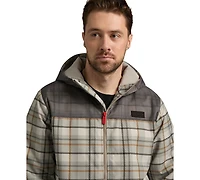 Hunter Men's Zipper-Front Plaid Print Jacket