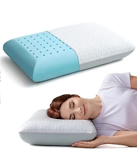 Piscifun Memory Foam Camping Travel Nap Pillow Washable Breathable Cover Support Neck Shoulder Back