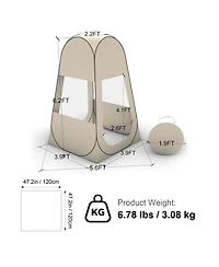 Sevorley Pop Up Bubble Tent, 47-Inch Clear 1-Person Waterproof Outdoor Pod