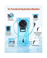 Sevorley Hydration Backpack with 2L Tpu Water Bladder, Lightweight 8L Hiking Daypack for Running and Cycling