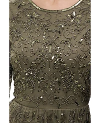 Maryisa Women's Modest Ebellished Sequins A Line Maxi Dress