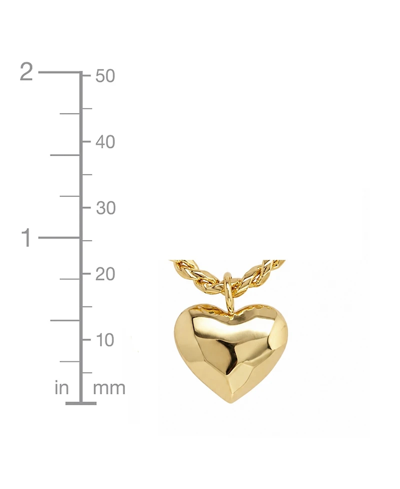 And Now This 18k Gold Plated Brass Heart Pendant Necklace, Macy's Exclusive