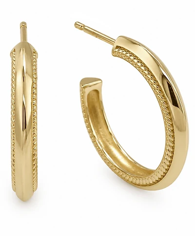 And Now This Rope Edge Hoop Earrings