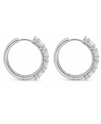 And Now This Cubic Zirconia Hinge Hoop Earrings