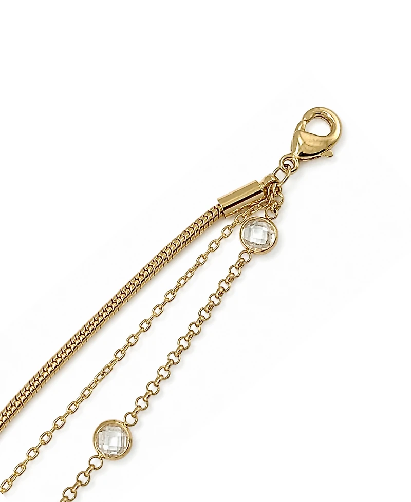 And Now This Cubic Zirconia Triple Row Bracelet