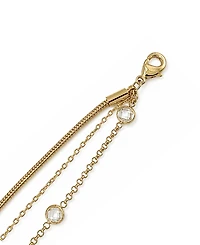 And Now This Cubic Zirconia Triple Row Bracelet