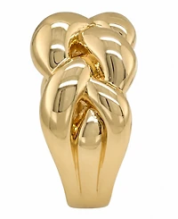 And Now This Silver Plated or 18k Gold Brass Puff Braided Ring