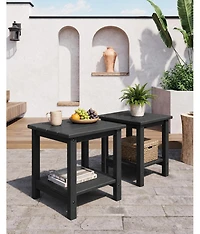 homfan Set of 2 Hdpe Side Table