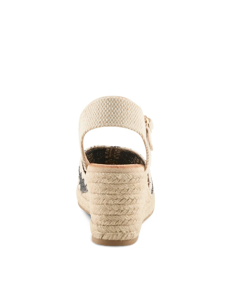 Azura Women's Adrina Espadrille Wedge with Rope Sole