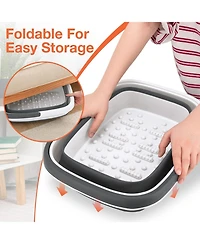 Piscifun Foldable Portable Foot Bath Tub with Massage Points Large Capacity Spa Soaking Bucket