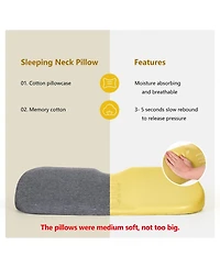 Piscifun 2 1 Memory Foam Neck Pillow Support Shoulder Relaxer Cervical Spine Alignment