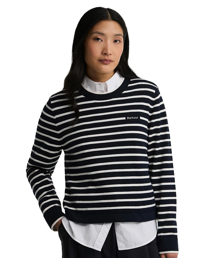 Barbour Women's Emmy Striped Crewneck Sweater