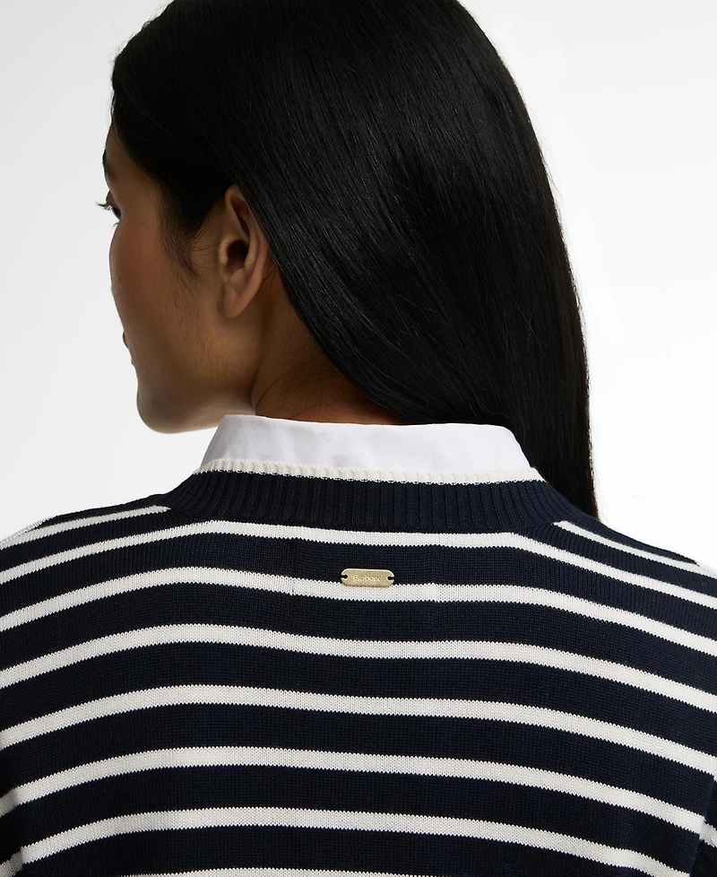 Barbour Women's Emmy Striped Crewneck Sweater