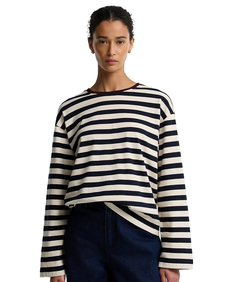 Barbour Women's Woodhouse Striped Long-Sleeve T-Shirt