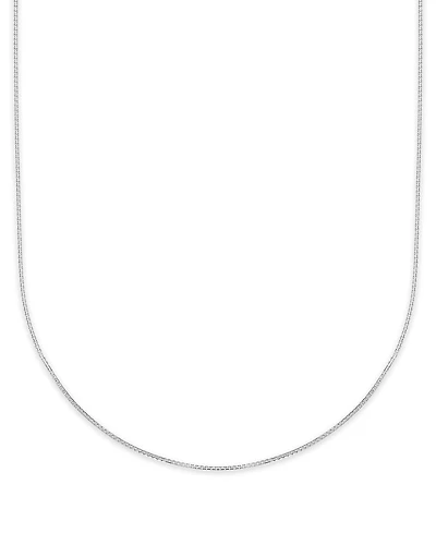 Macy's Diamond-Cut Box Chain Necklace in 10k White Gold