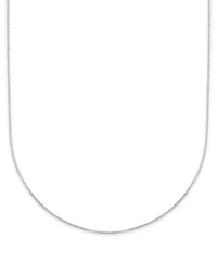 Macy's Diamond-Cut Box Chain Necklace in 10k White Gold