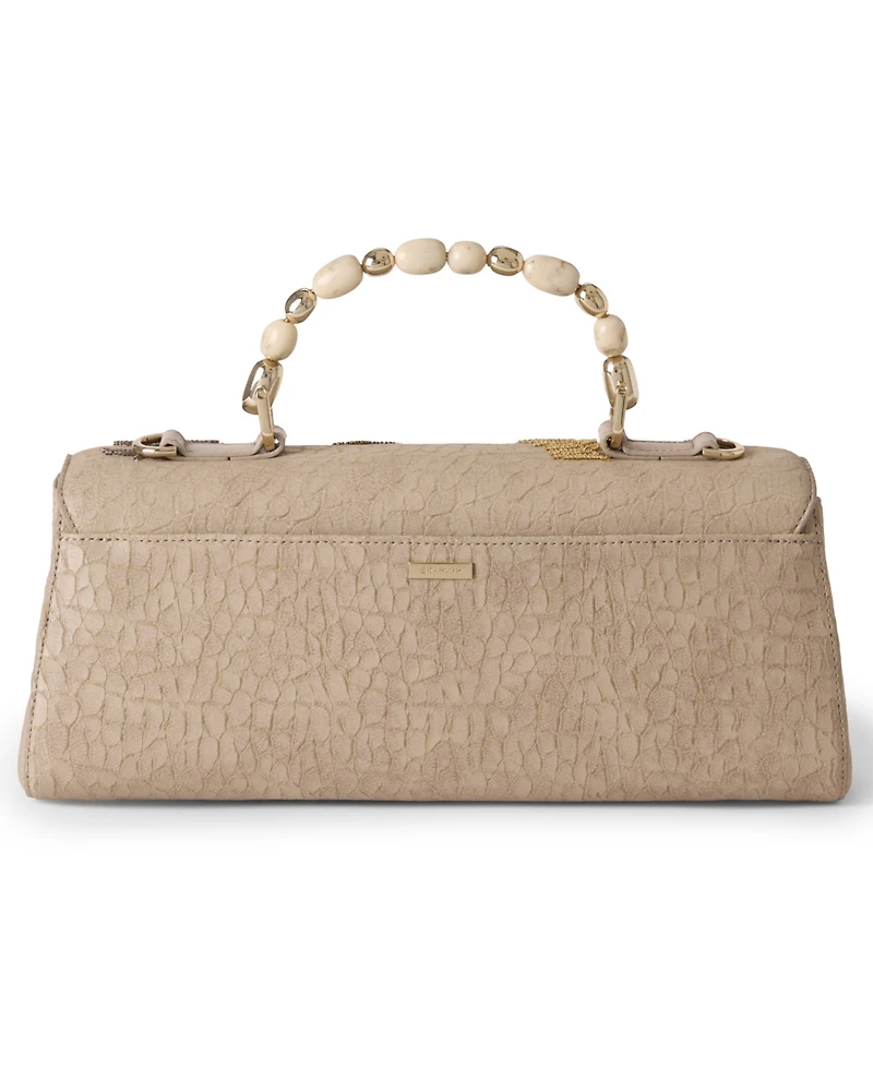 Brahmin Dayan Woodland Leather Medium Fossilized Satchel Handbag