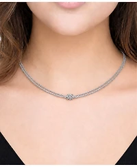 And Now This Silver Plated Knotted Chain Necklace