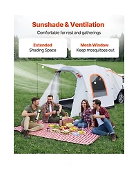 Sevorley Inflatable Suv Tailgate Tent, 8 x 6.7 ft Waterproof PU2000mm Tent with Awning and Air Pump