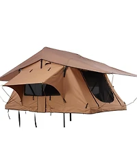 Sevorley Hard Shell Rooftop Tent for 2-3 Person, Foldable with Telescopic Ladder