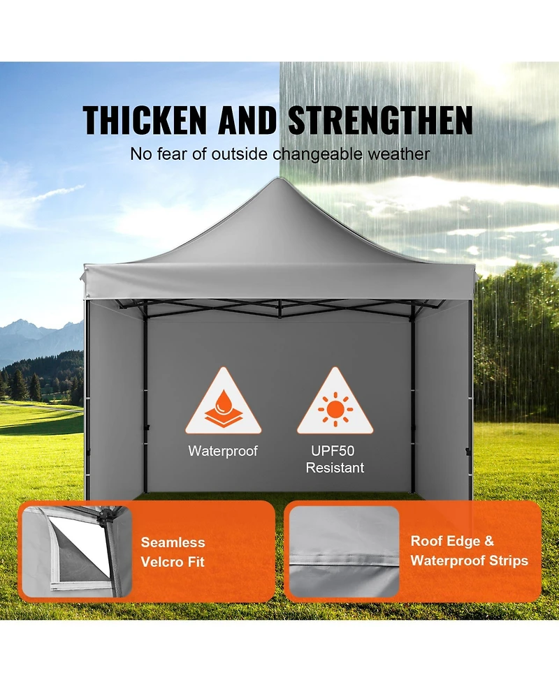 Sevorley 10x10 ft Pop Up Canopy Tent with Removable Sidewalls and Wheeled Bag