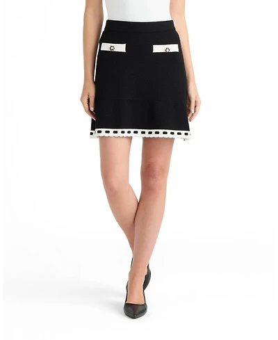 Ellen Tracy Women's Knit Skirt with Contrast Trim